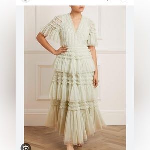 Needle and Thread Clarabelle Gown in sage green